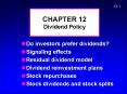 CHAPTER 12 Dividend Policy