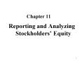 Reporting and Analyzing Stockholders Equity