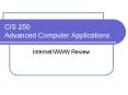CIS 250 Advanced Computer Applications
