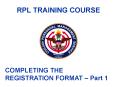 RPL TRAINING COURSE