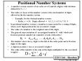Positional Number Systems