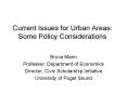Current Issues for Urban Areas: Some Policy Considerations