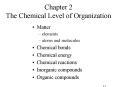 Chapter 2 The Chemical Level of Organization