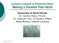 Lessons Learned in Hurricane Alley: Making a Disaster Plan Work