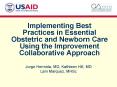 Implementing Best Practices in Essential Obstetric and Newborn Care Using the Improvement Collaborat