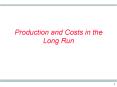 Production and Costs in the Long Run