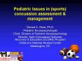 Pediatric Issues in sports concussion assessment