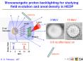Monoenergetic proton backlighting for studying field evolution and areal density in HEDP