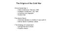 The Origins of the Cold War