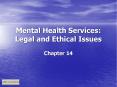 Mental Health Services: Legal and Ethical Issues