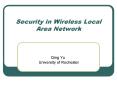 Security in Wireless Local Area Network