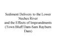 Sediment Delivery to the Lower Neches River and the Effects of Impoundments Town Bluff DamSam Raybur