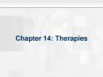 Chapter 14: Therapies