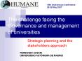 The challenge facing the Governance and management of universities