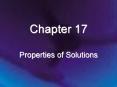 Properties of Solutions