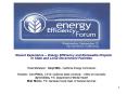 Recent Experience Energy Efficiency and Renewable Projects In State and Local Government Facilities
