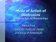 Mode of Action of Destruxins StructureActivity Relationships
