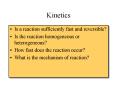 Kinetics