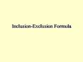 InclusionExclusion Formula