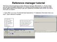 Reference manager tutorial