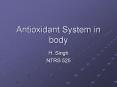 Antioxidant System in body