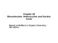 Chapter 28 Biomolecules: Heterocycles and Nucleic Acids