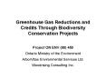 Greenhouse Gas Reductions and Credits Through Biodiversity Conservation Projects