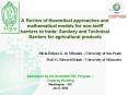 A Review of theoretical approaches and mathematical models for nontariff barriers to trade: Sanitary