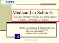 Medicaid in Schools Coverage, Reimbursement, and Time Studies Current Issues and Hot Topics