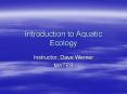 Introduction to Aquatic Ecology