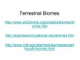 Terrestrial Biomes