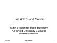 Sine Waves and Vectors