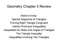 Geometry Chapter 5 Review