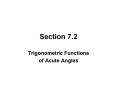 Trigonometric Functions