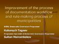 Improvement of the process of documentation workflow and rulemaking process of municipalities