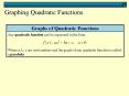 Graphing Quadratic Functions