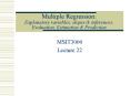 Multiple Regression: Explanatory variables, slopes