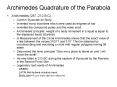 Archimedes Quadrature of the Parabola