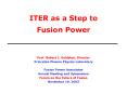 ITER as a Step to Fusion Power