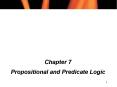 Propositional and Predicate Logic