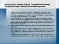 An Agenda for Change: Gaining Competitive Advantage Through Strategic Human Resource Management