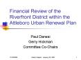 Financial Review of the Riverfront District within the Attleboro Urban Renewal Plan