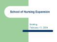 School of Nursing Expansion
