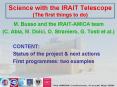 Science with the IRAIT Telescope The first things to do