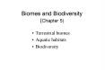 Biomes and Biodiversity Chapter 5