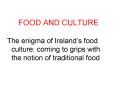 FOOD AND CULTURE