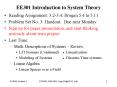 EE301 Introduction to System Theory