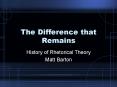 The Difference that Remains
