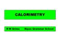 CALORIMETRY