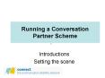 Running a Conversation Partner Scheme